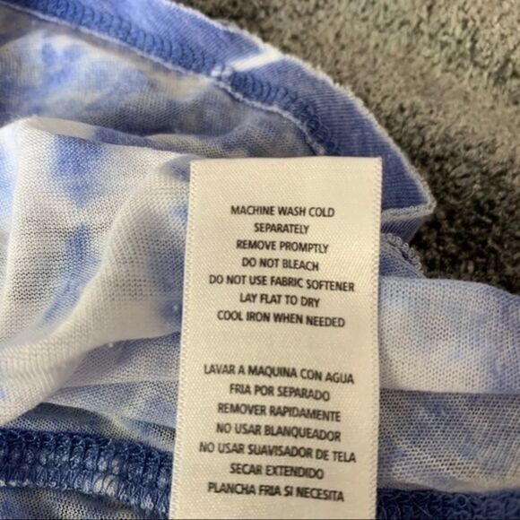 Kensie Performance Tie-Dye Tank Blue Lightweight - Picture 6 of 10